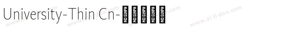 University-Thin Cn字体转换